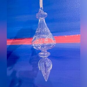 Frontgate Etched Handblown Crystal Ornament Collection